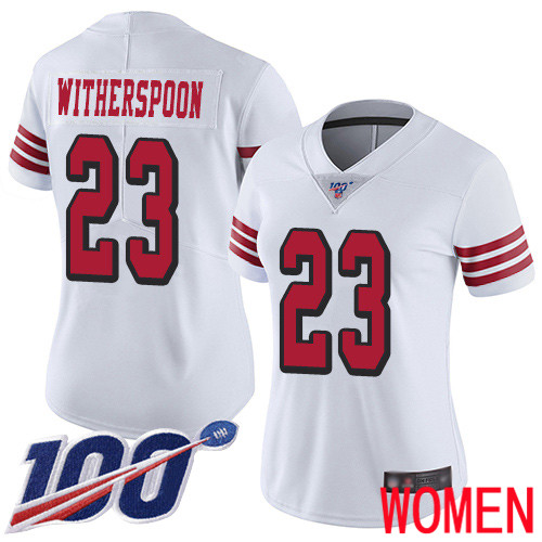 San Francisco 49ers Limited White Women Ahkello Witherspoon NFL Jersey #23 100th->san francisco 49ers->NFL Jersey